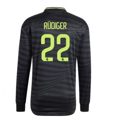 Real Madrid Antonio Rudiger #22 Tredjedrakt 2022-23 Langermet